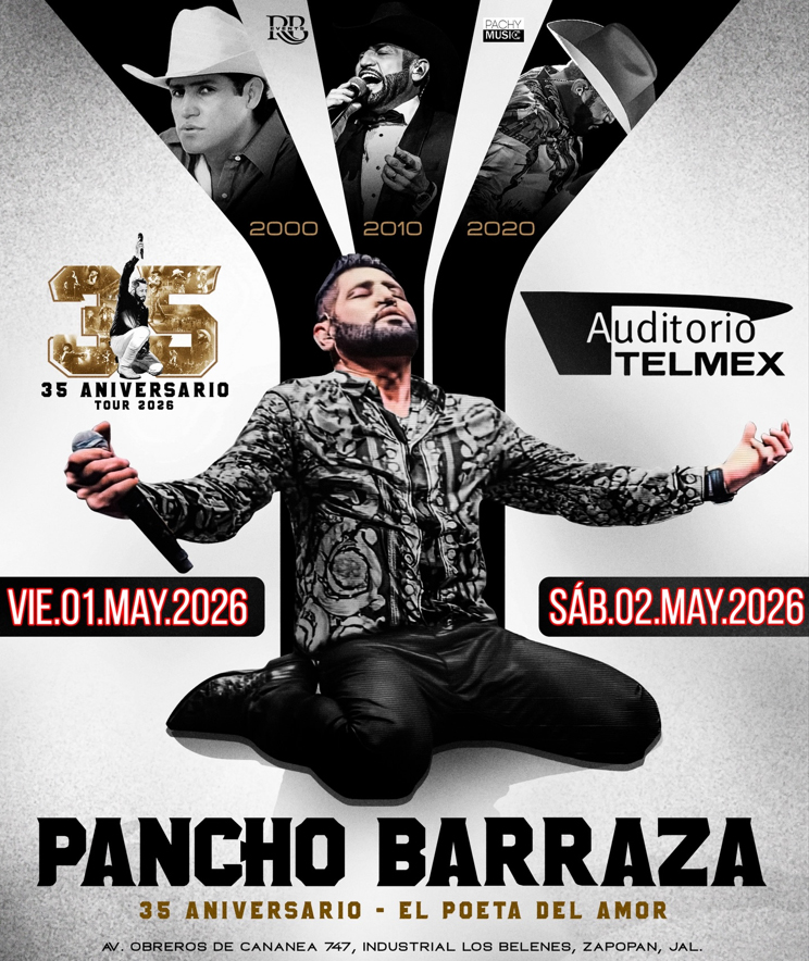 Pancho Barraza SIMPLEMENTE Pancho Barraza Tour Poster 2026